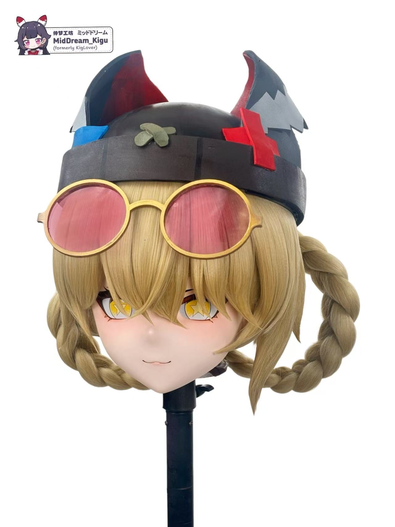Jahoda Genshin Impact Animegao Kigurumi mask alternate three-quarter view – MidDreamKigu