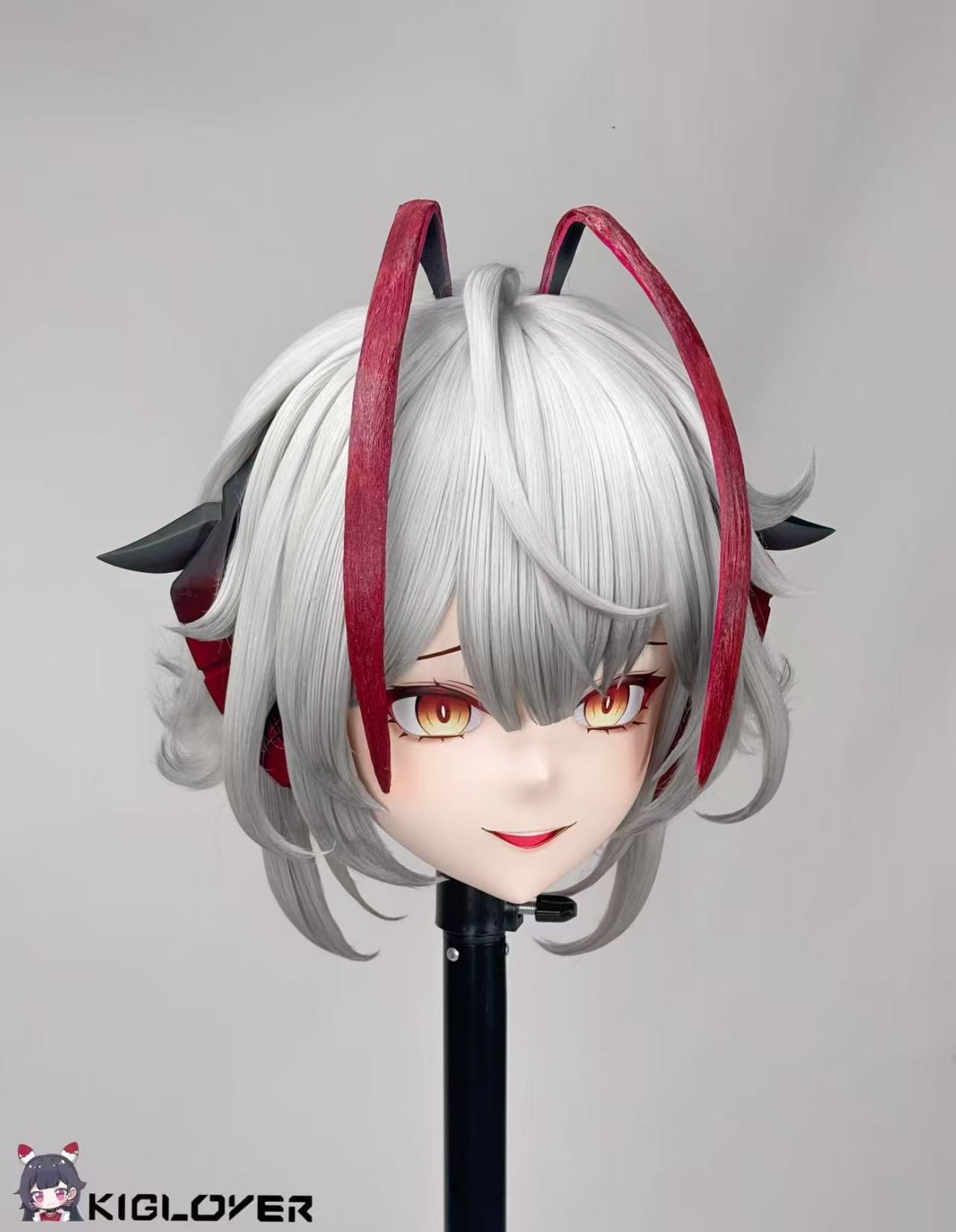 W Wanted Ver. Arknights Animegao Kigurumi Cosplay Mask – Custom Commission Showcase | KigLover