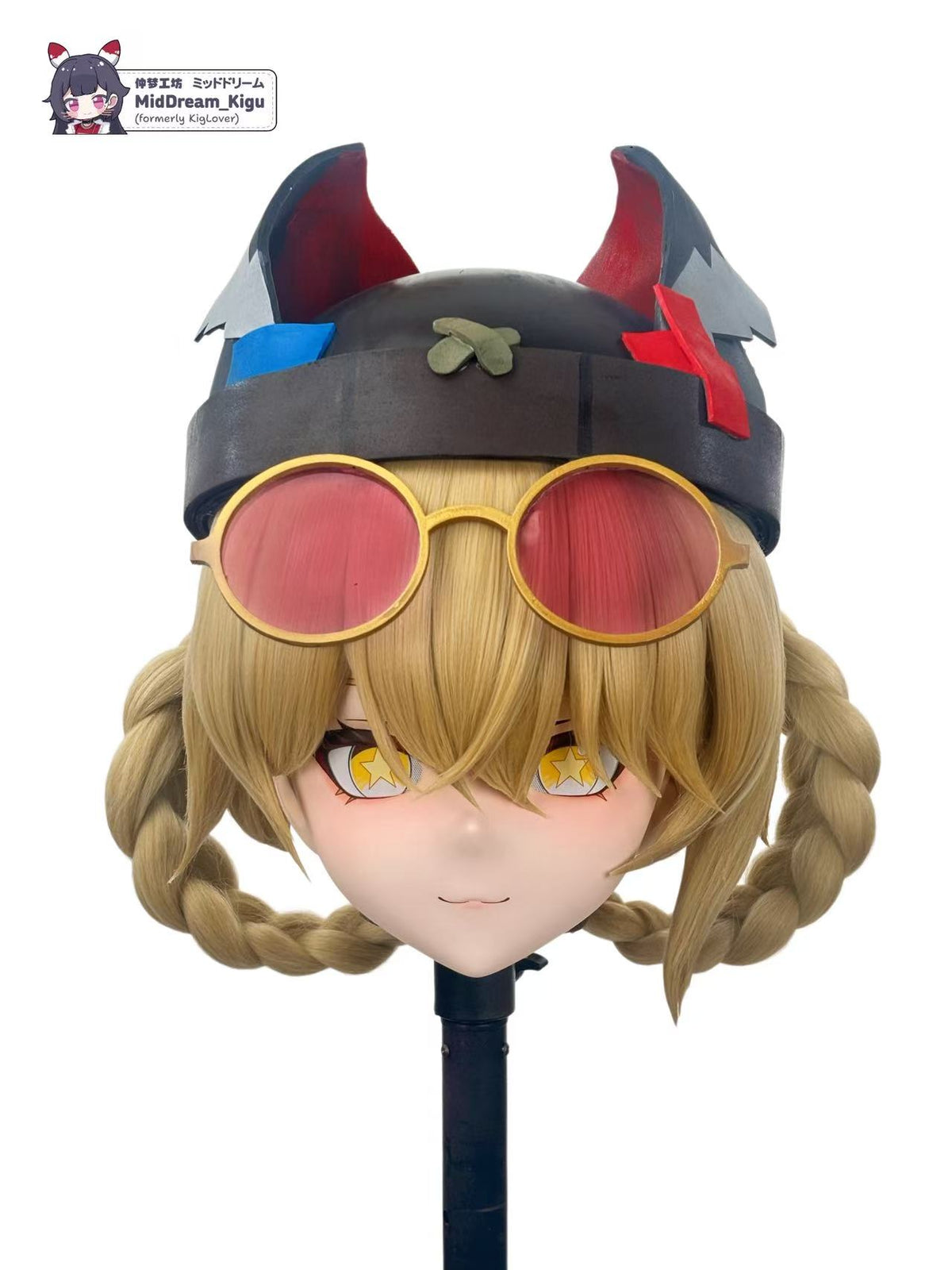 Jahoda Genshin Impact Animegao Kigurumi mask front view – MidDreamKigu