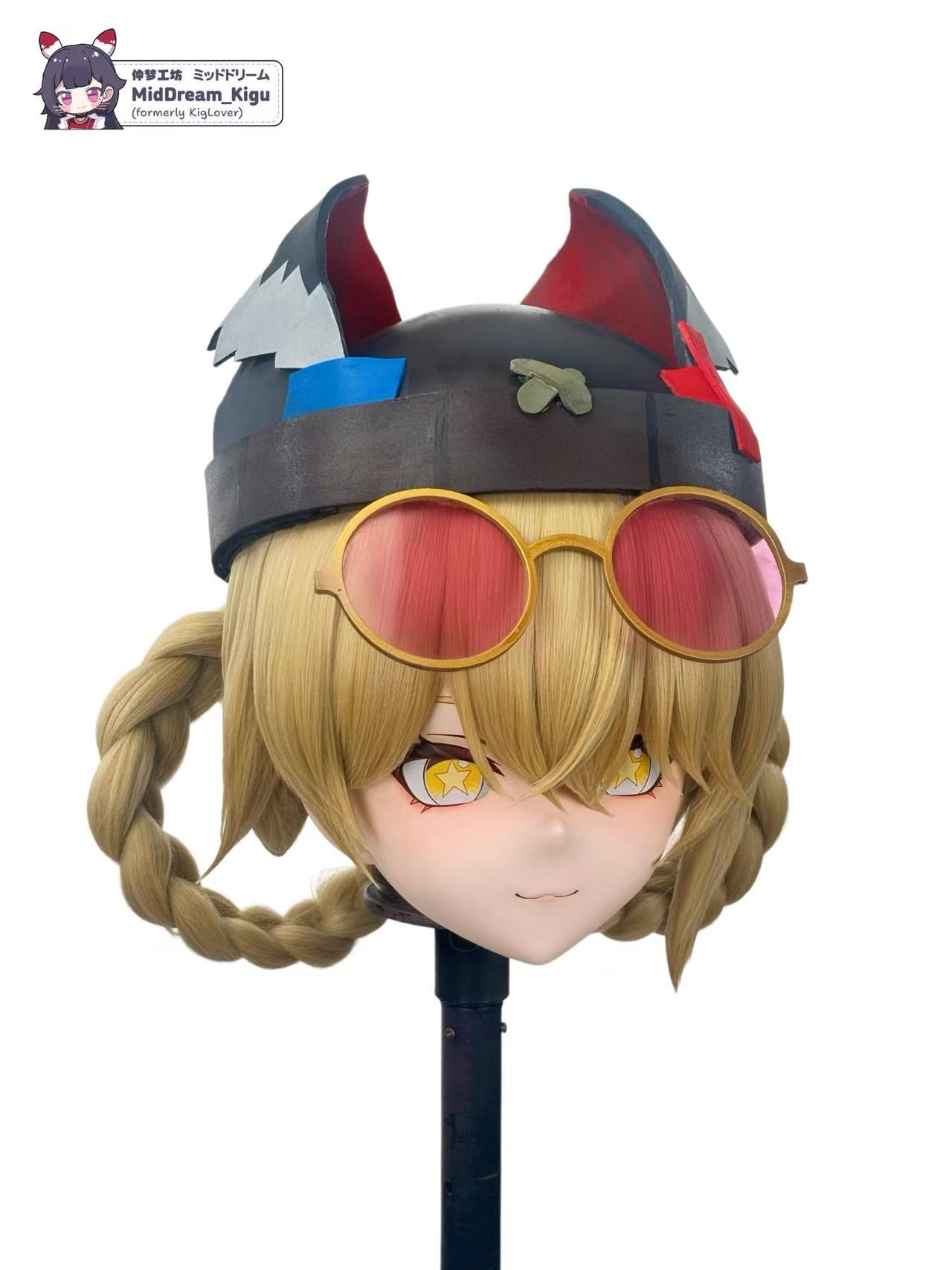 Jahoda Genshin Impact Animegao Kigurumi mask three-quarter view – MidDreamKigu