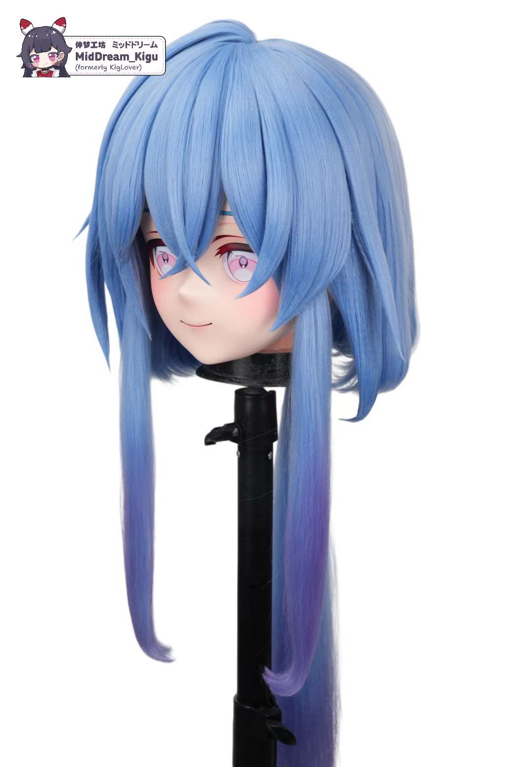 Mizuki from Arknights Animegao Kigurumi mask - alternate angled view - MidDreamKigu