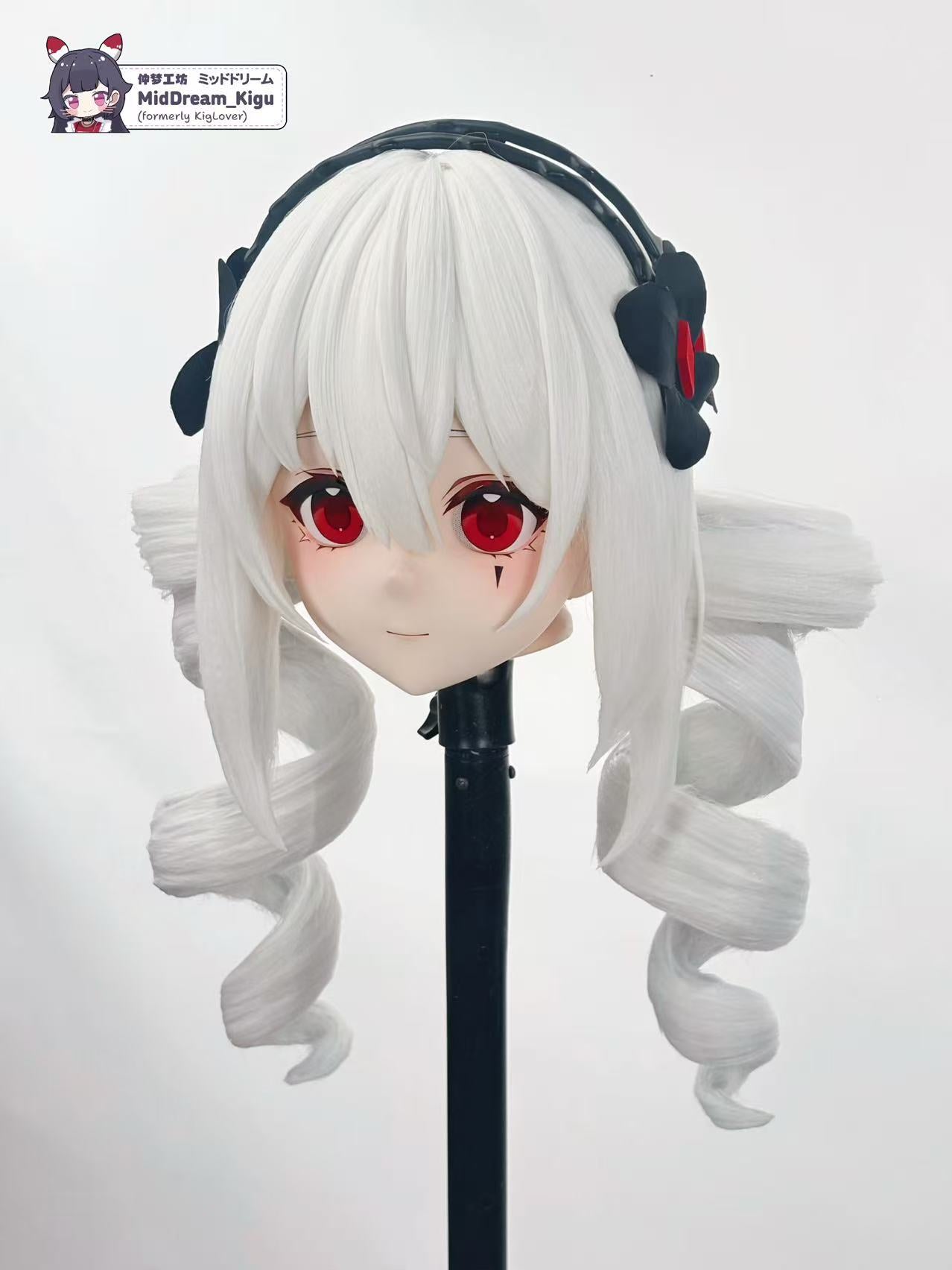 Tlipoca from Yog-Sothoth's Yard custom Animegao Kigurumi mask three-quarter right view