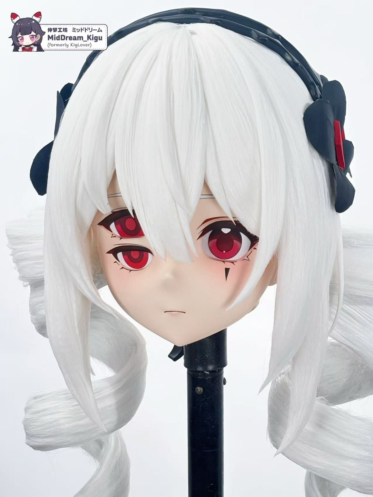 Tlipoca from Yog-Sothoth's Yard custom Animegao Kigurumi mask close-up with third-eye expression