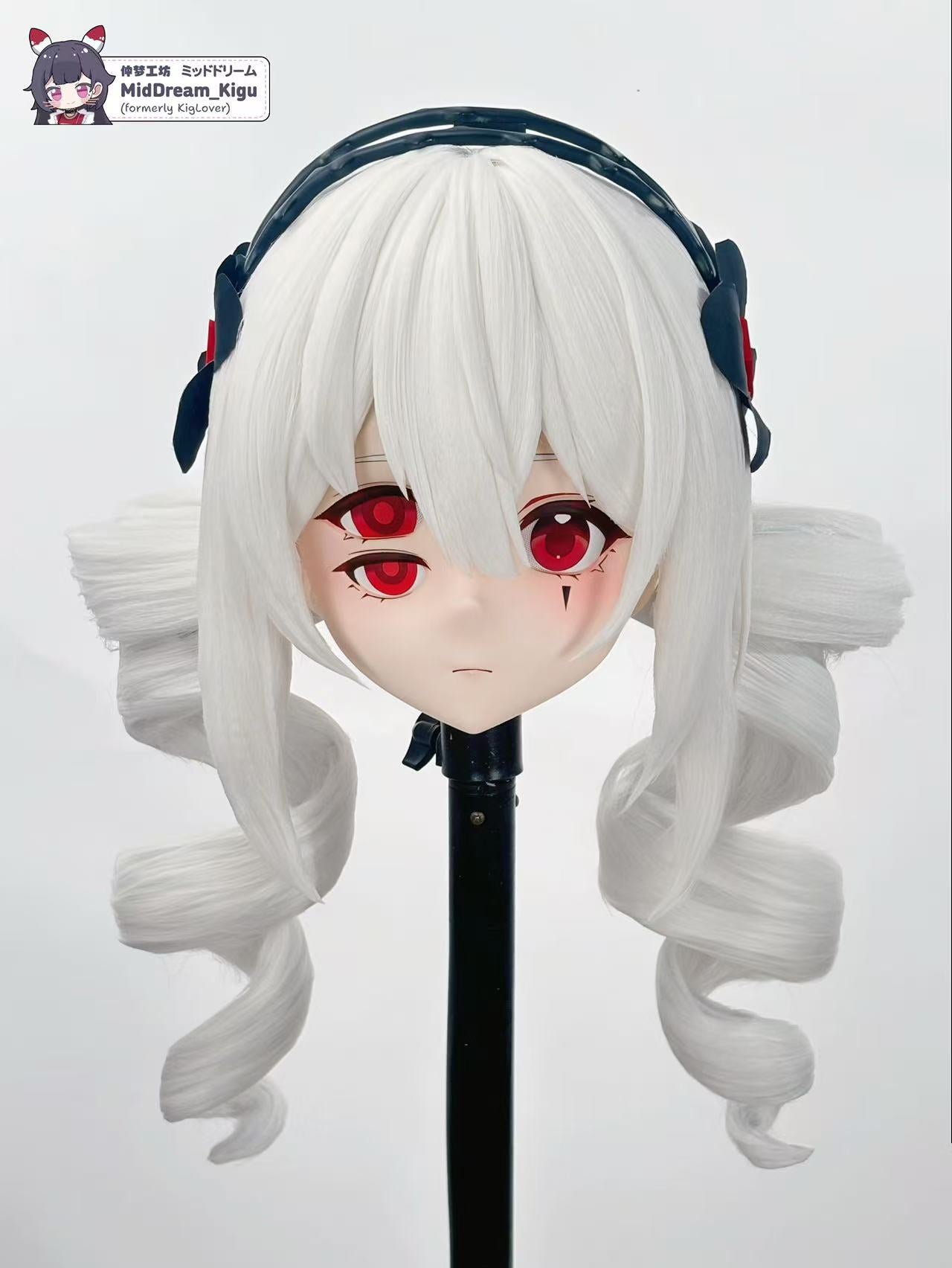 Tlipoca from Yog-Sothoth's Yard custom Animegao Kigurumi mask front view with third-eye expression